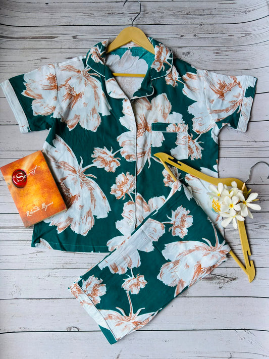 Green Floral PJ set