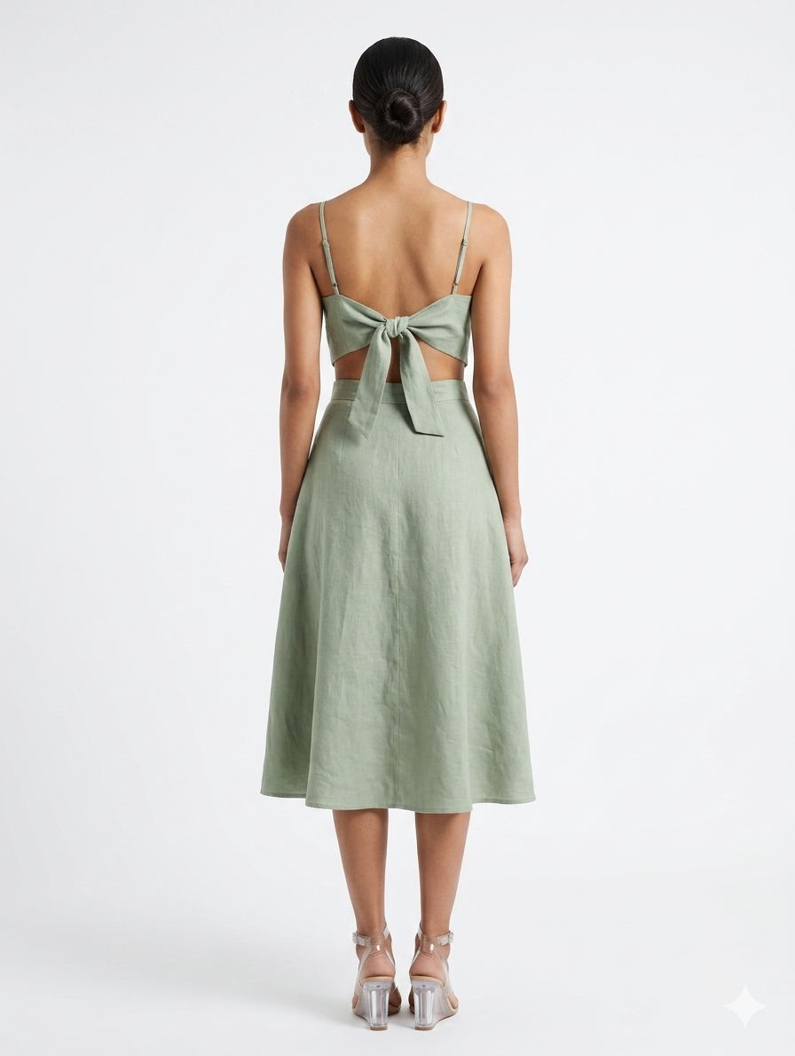 Halter Neck Frock Style Dress