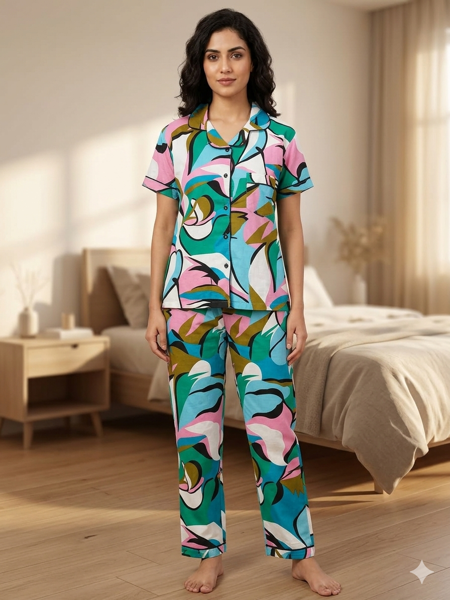 Blue Multicolour PJ Set