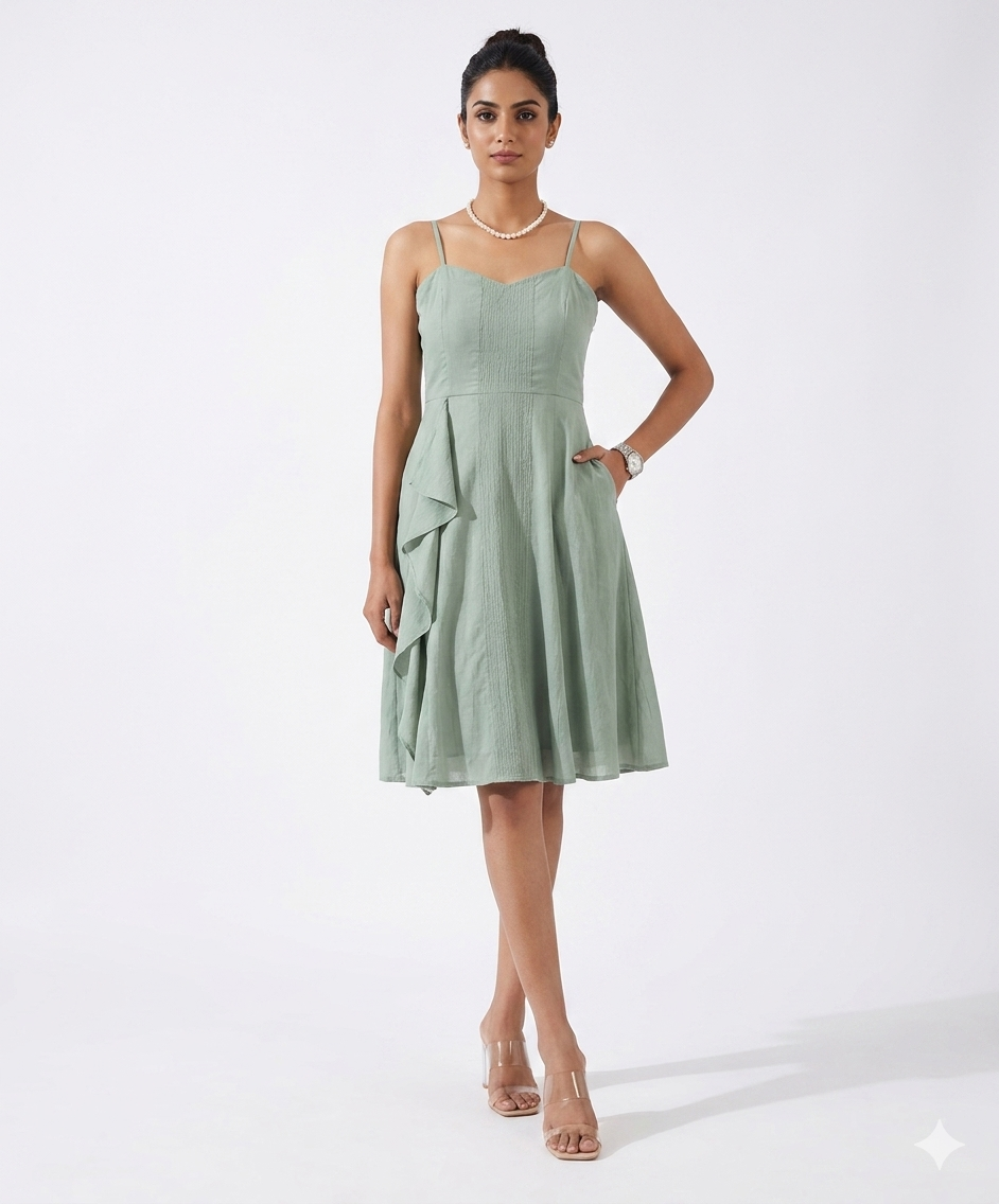 Halter Neck Frock Style Dress