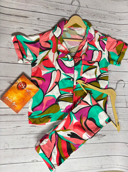 Pink Multicolour PJ Set