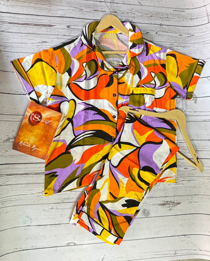 Orange Multicolour PJ Set