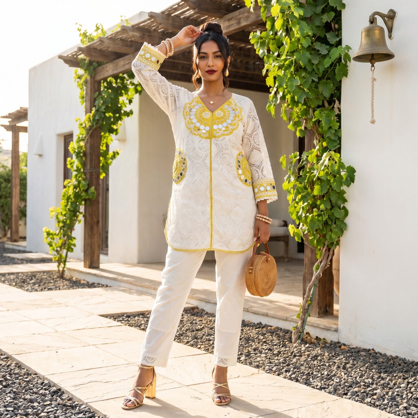 Mirror Work Indowestern Cord