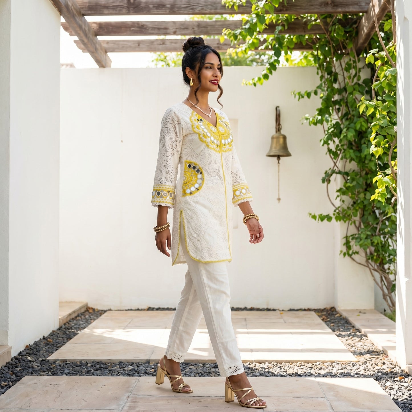 Mirror Work Indowestern Cord